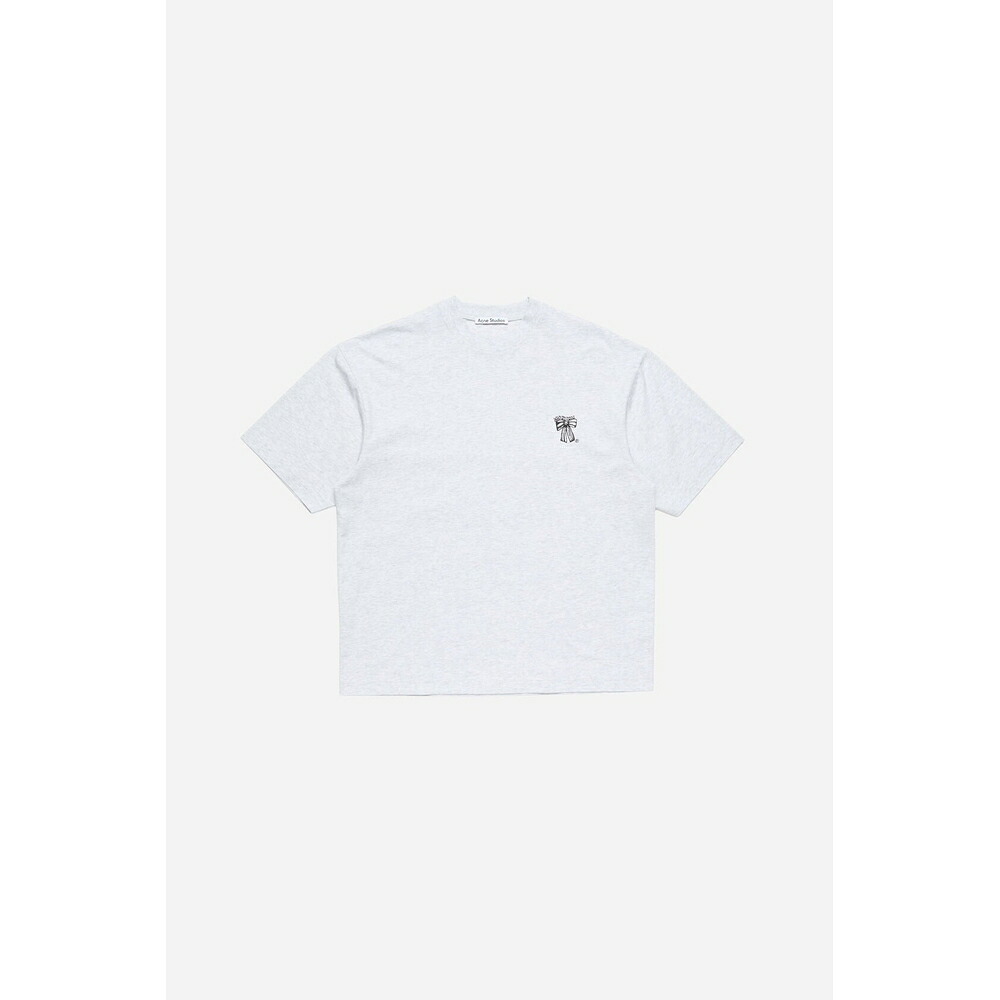 アクネ Acne Studios 2026春夏レディース ロゴTシャツ【ペールグレーメランジ 】【送料無料】【正規品】