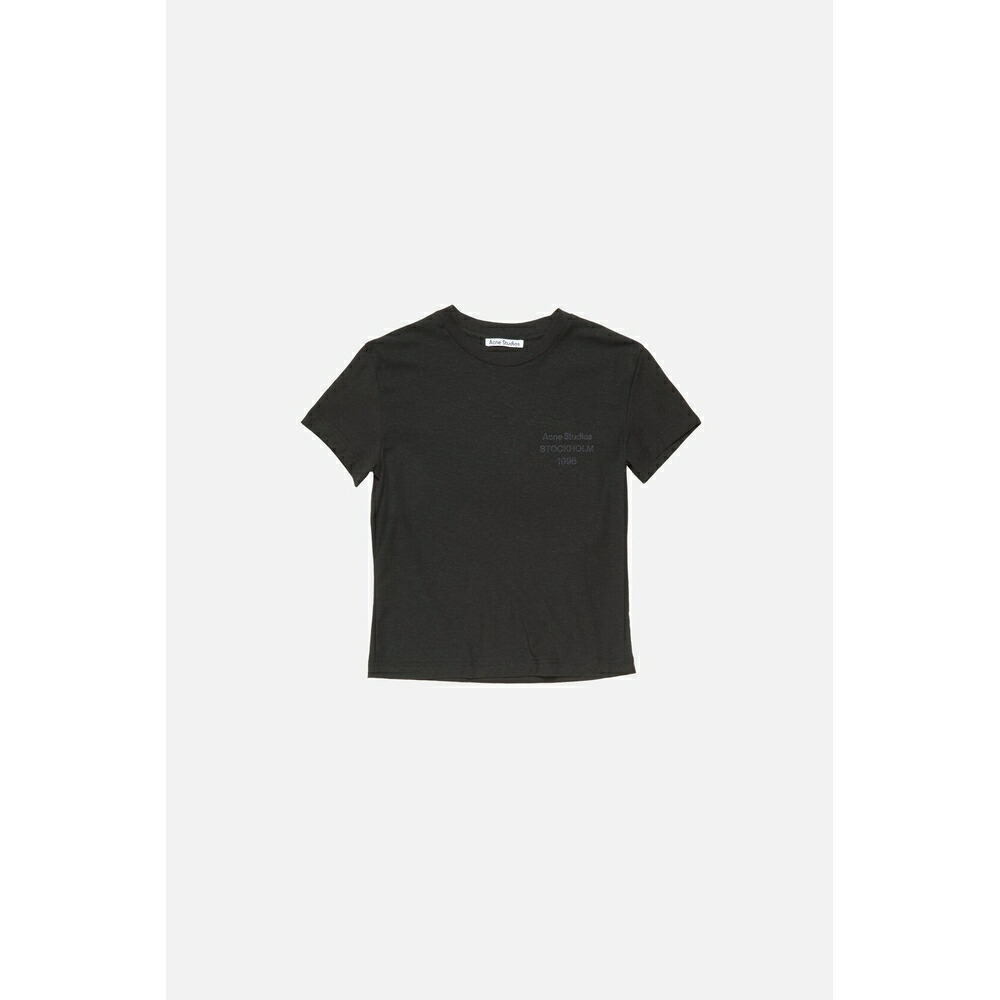 アクネ Acne Studios 2026春夏レディース ロゴTシャツ【ブラック 】【送料無料】【正規品】