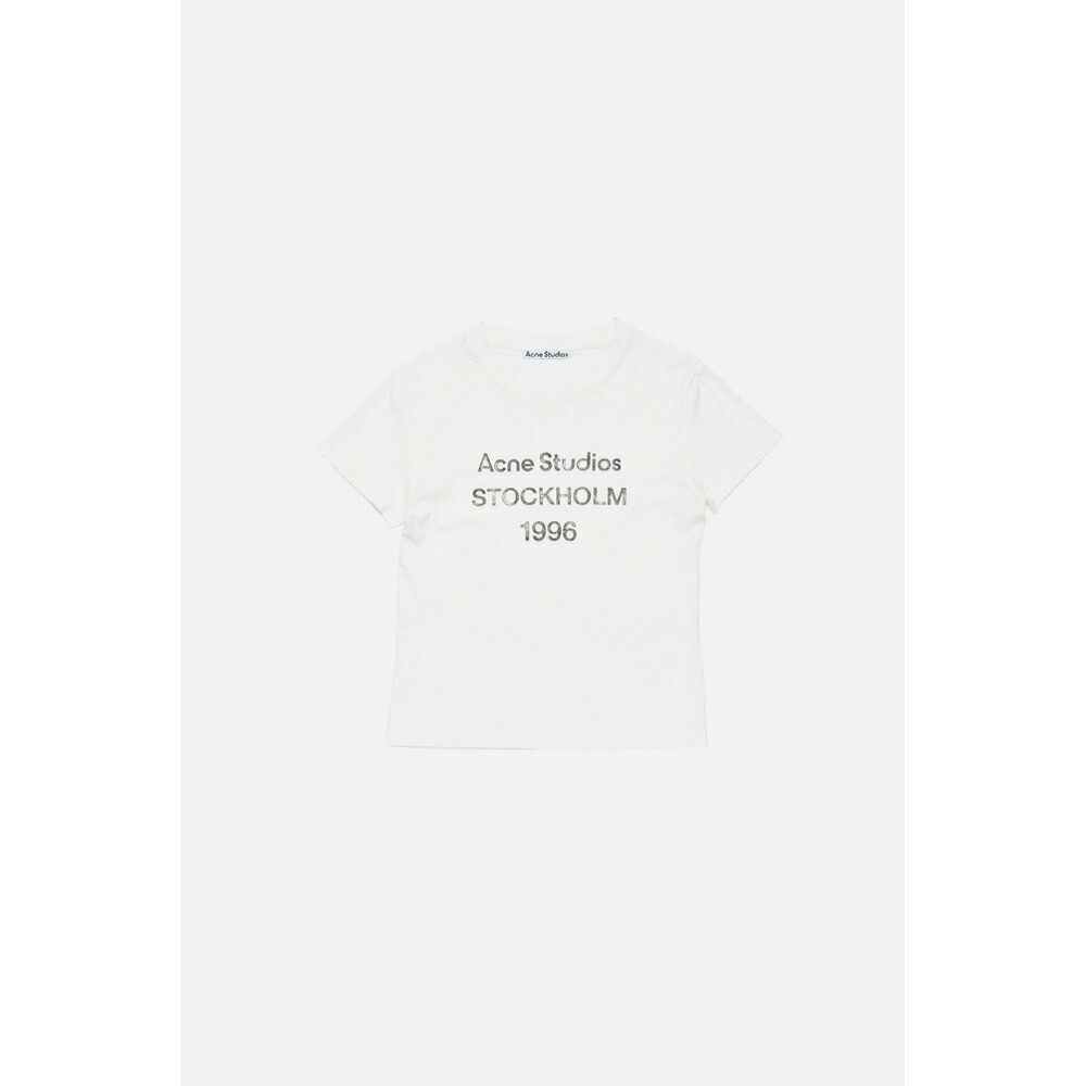 アクネ Acne Studios 2026春夏レディース ロゴTシャツ【オフホワイト 】【送料無料】【正規品】