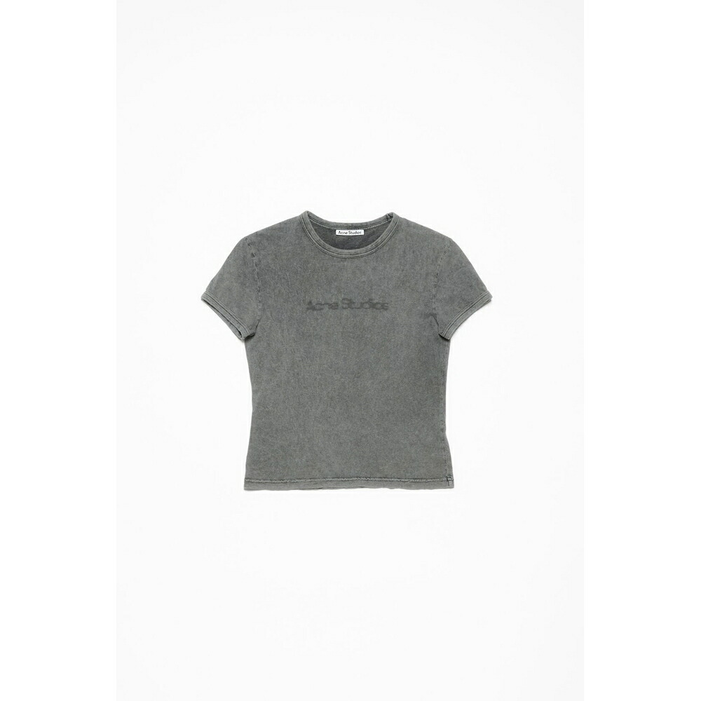 アクネ Acne Studios 2026春夏レディース ぼかしロゴTシャツ【フェイデッドグレー 】【送料無料】【正規品】