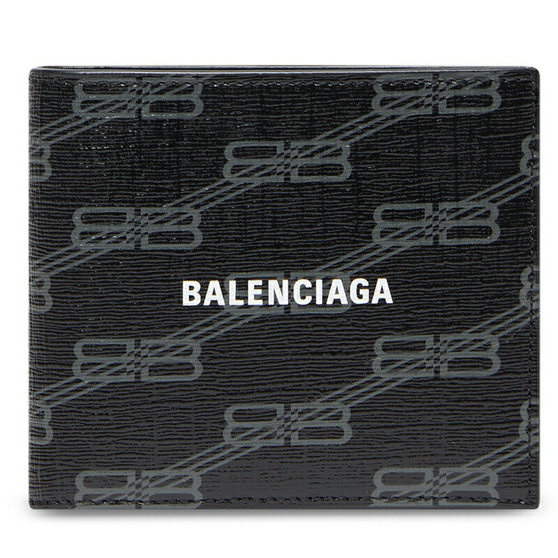 楽天市場】バレンシアガ BALENCIAGA メンズ SIGNATURE スクエア FOLDED COIN ウォレット財布 BB  MONOGRAM【ブラック 】【送料無料】【正規品】 : ブランドバッグ・雑貨CELEBRITY