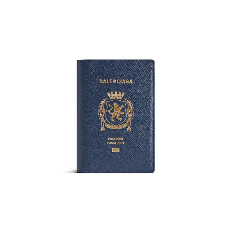 バレンシアガ BALENCIAGA メンズ PASSPORT ホルダー【ブルー 】【送料無料】【正規品】