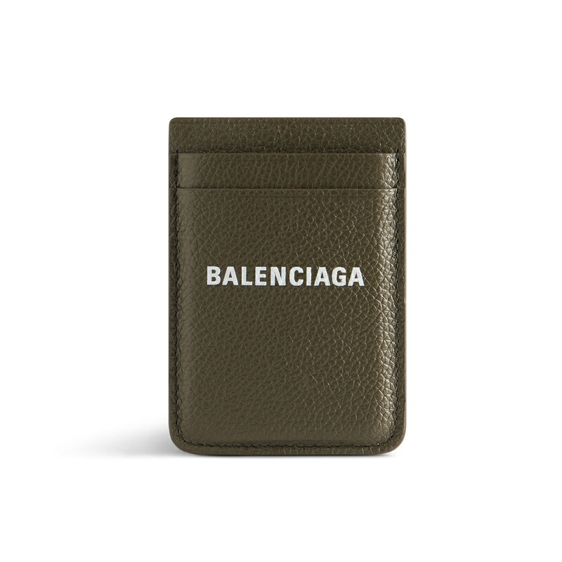 バレンシアガ BALENCIAGA メンズ CASH マグネットカードホルダー【カーキ 】【送料無料】【正規品】