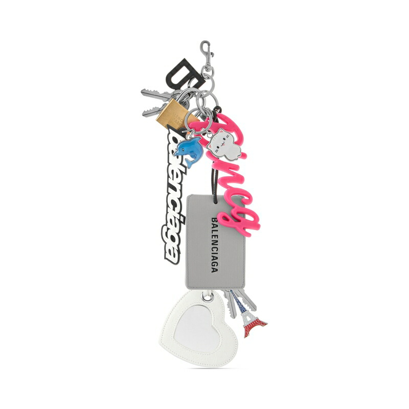 【極美品】 Balenciaga PALOMA チャーム ホワイト の ウィメンズ Paloma チャーム / キーリング