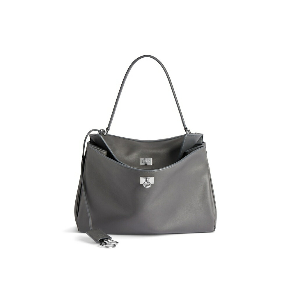 バレンシアガ BALENCIAGA メンズ RODEO ハンドバッグ ミディアム【グレー＆シルバー 】【送料無料】【正規品】