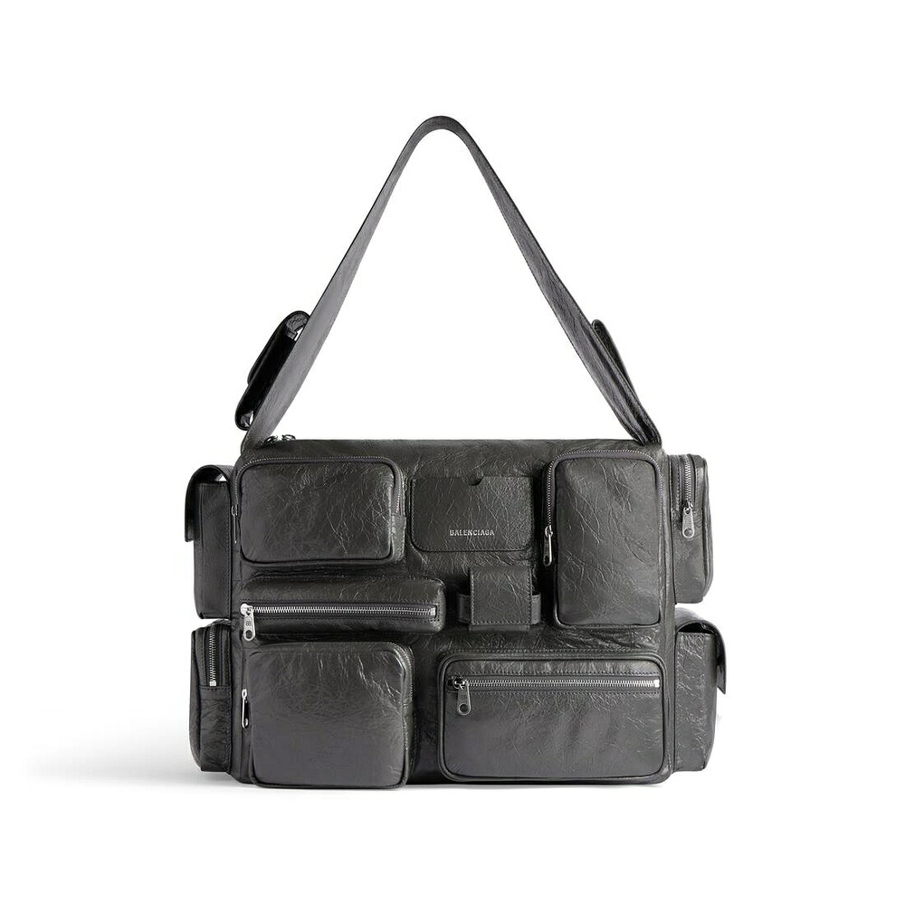 バレンシアガ BALENCIAGA メンズ SUPERBUSY ラージスリングバッグ【グレー 】【送料無料】【正規品】