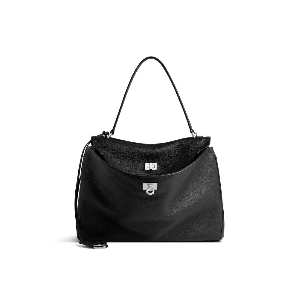 バレンシアガ BALENCIAGA メンズ RODEO ハンドバッグ ミディアム グレインドカーフスキン【ブラック 】【送料無料】【正規品】