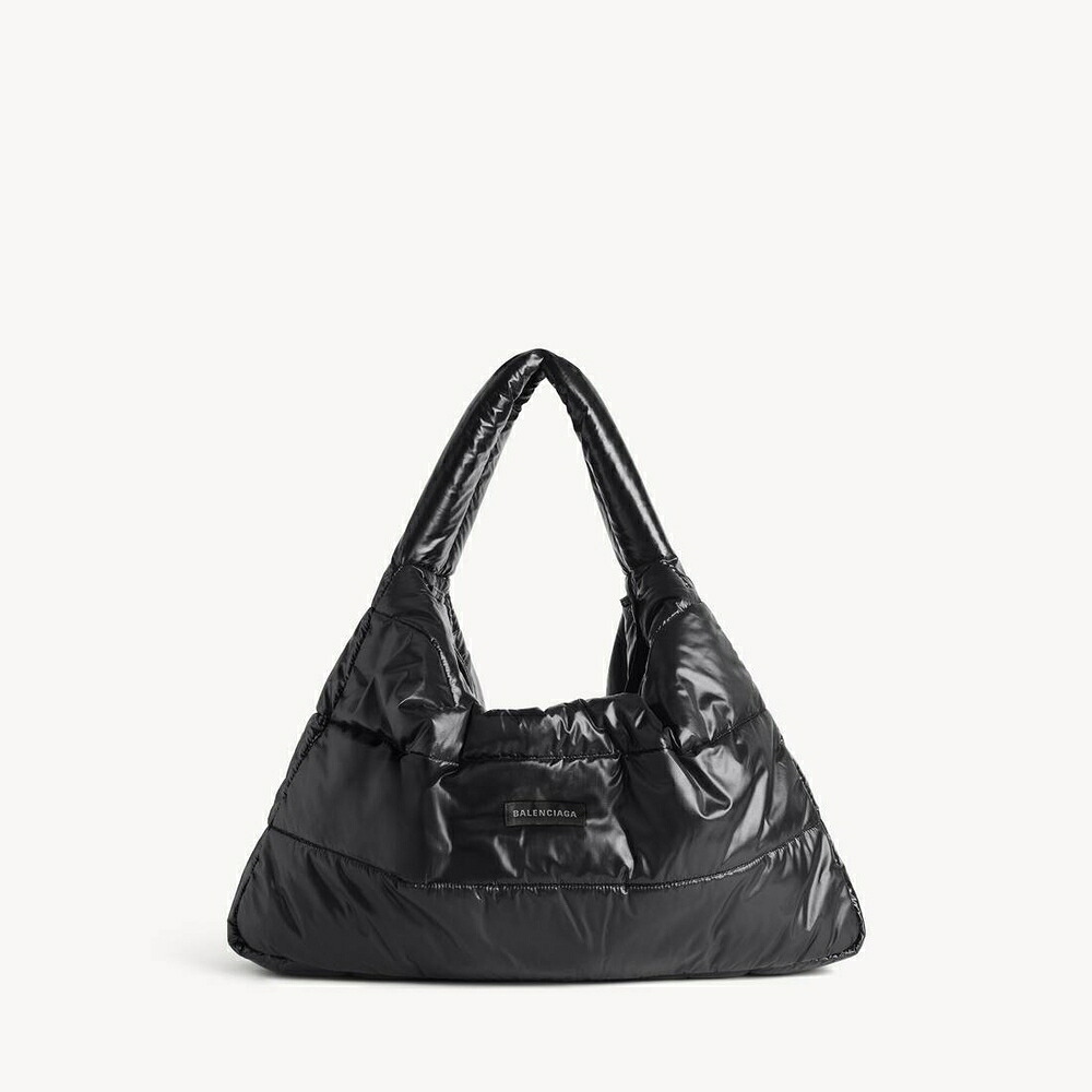 バレンシアガ BALENCIAGA メンズ PUFFER ホーボーバッグ ミディアム【ブラック 】【送料無料】【正規品】
