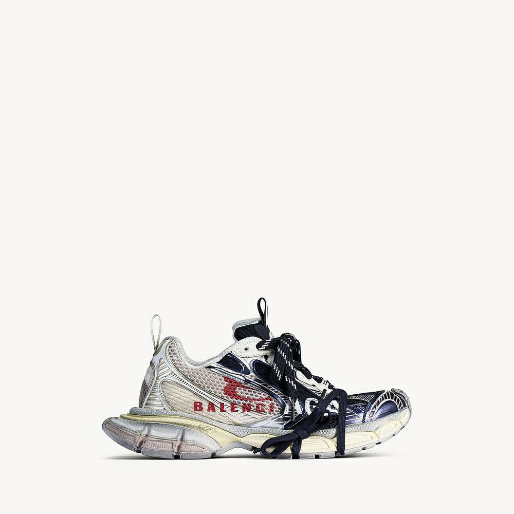 バレンシアガ BALENCIAGA メンズ 3XL SPLIT LOGO スニーカー【エッグ甲殻/赤いこと/米国海軍 】【貨物輸送無料】【定め事品】