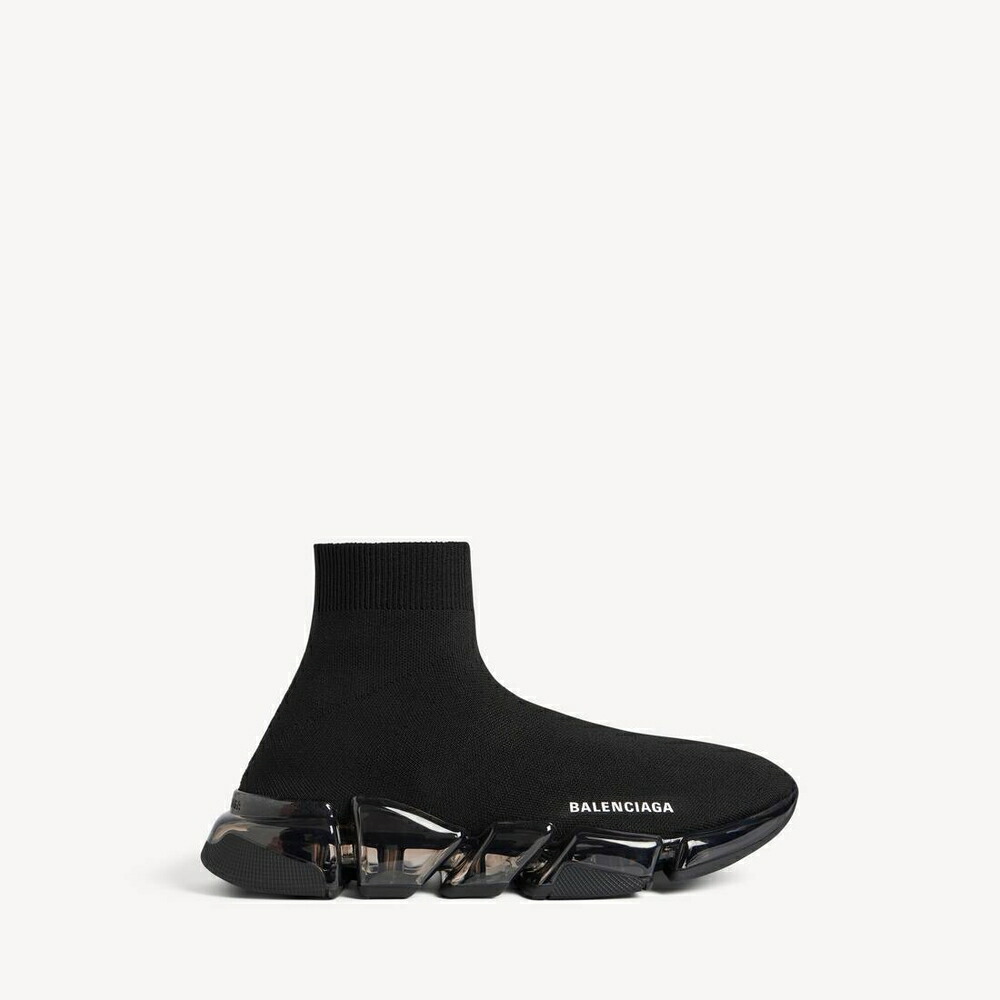 バレンシアガ BALENCIAGA メンズ SPEED 2.0 FULL CLEAR SOLE リサイクルニット スニーカー【ブラック 】【送料無料】【正規品】 192,400円