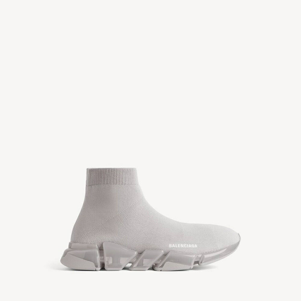 バレンシアガ BALENCIAGA メンズ SPEED 2.0 FULL CLEAR SOLE リサイクルニット スニーカー【グレー 】【送料無料】【正規品】 192,400円