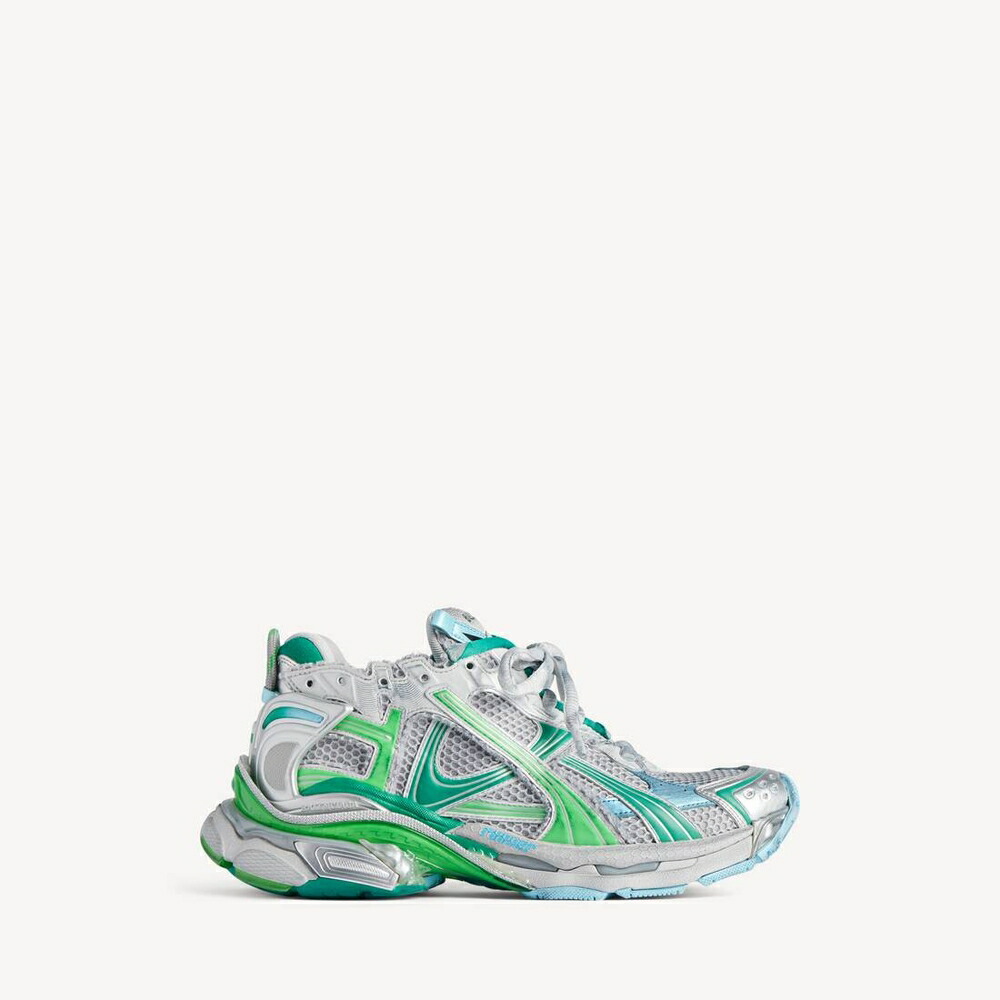 バレンシアガ BALENCIAGA メンズ RUNNER スニーカー【薄墨色/緑であること/青碧 】【貨物輸送無料】【定め事品】
