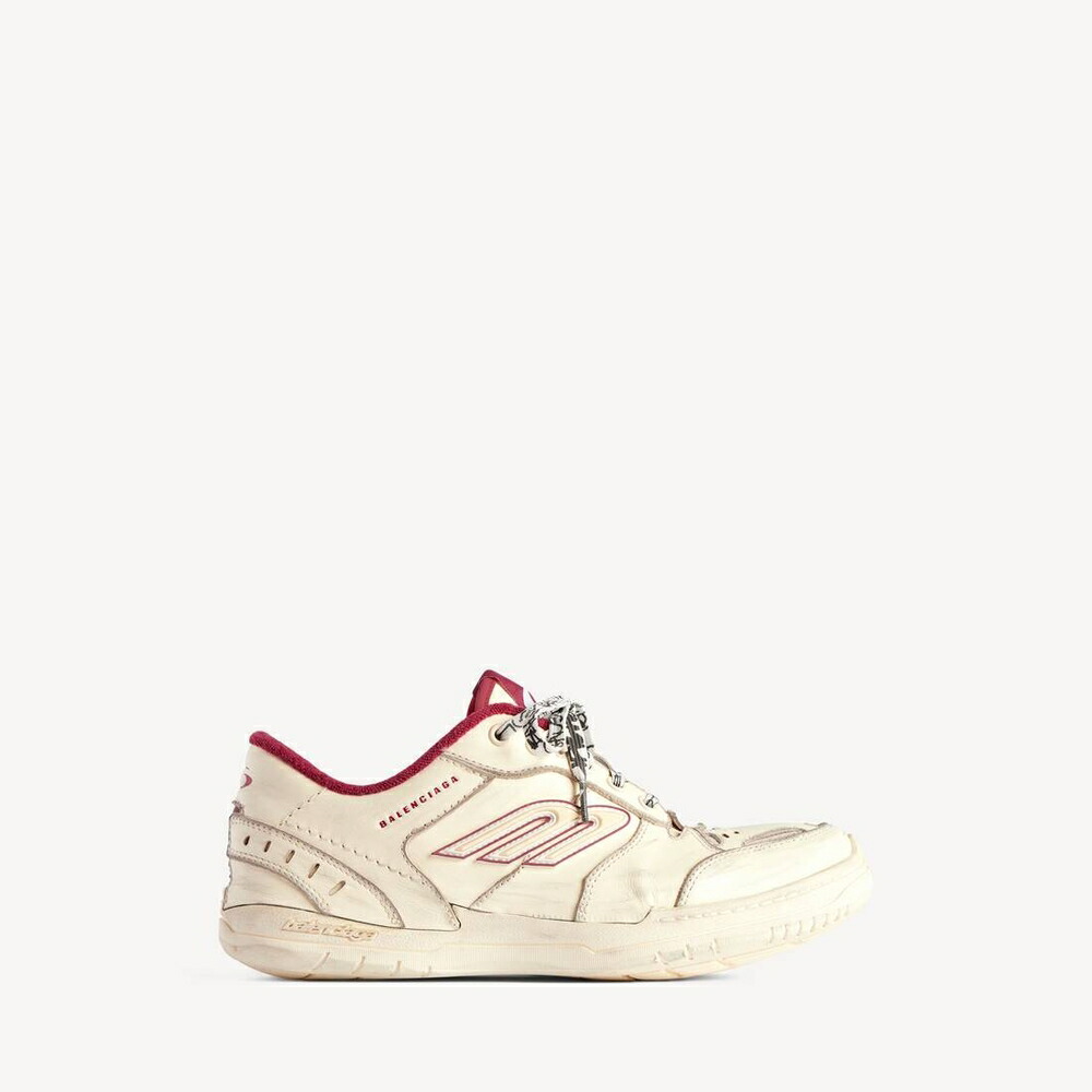 バレンシアガ BALENCIAGA メンズ HAMPTONS ミディアム WORN-OUT スニーカー【オフホワイト/レッド 】【送料無料】【正規品】 97,405円