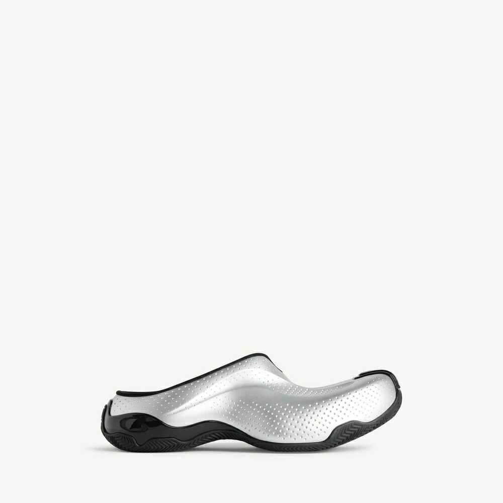 バレンシアガ BALENCIAGA メンズ BASKETBALL MULE スニーカー【しろがね色/黒いこと 】【貨物輸送無料】【定め事品】