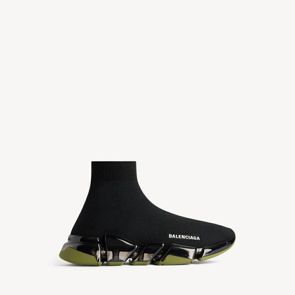 バレンシアガ BALENCIAGA メンズ SPEED 2.0 FULL CLEAR SOLE リサイクルニット スニーカー【ブラック/カーキ 】【送料無料】【正規品】 105,820円