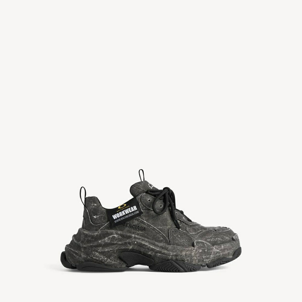 バレンシアガ BALENCIAGA メンズ TRIPLE S CANVAS スニーカー【黒いこと 】【貨物輸送無料】【定め事品】
