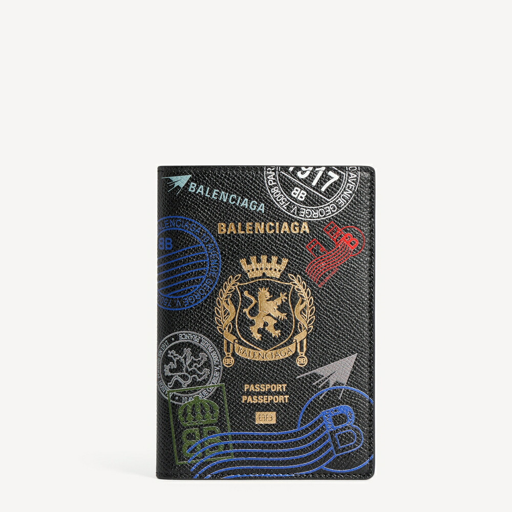 バレンシアガ BALENCIAGA メンズ PASSPORT 保持者【黒いこと/マルチ色つや 】【貨物輸送無料】【置き目品】
