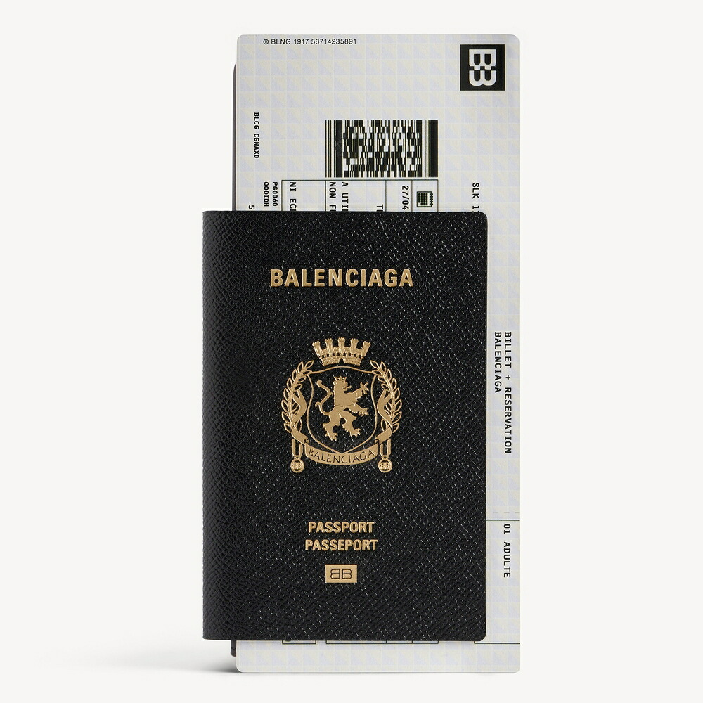 バレンシアガ BALENCIAGA メンズ PASSPORT ロング ウォレット 札入れ 1 乗車券【黒いこと 】【貨物輸送無料】【置き目品】