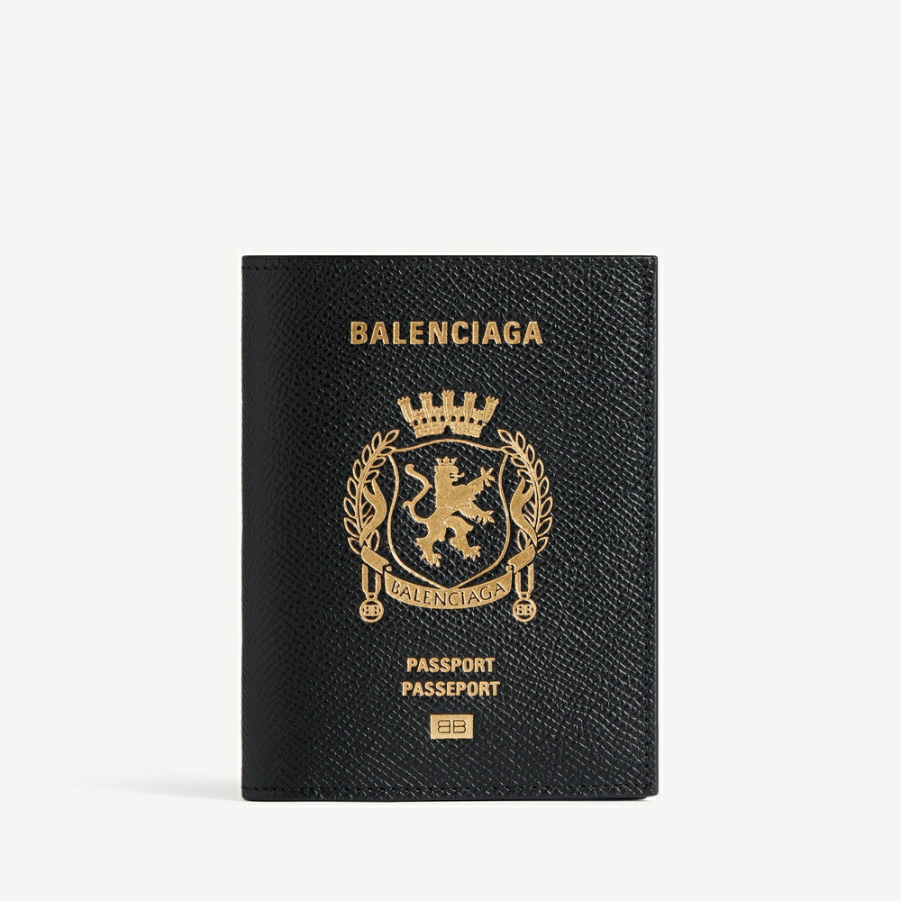バレンシアガ BALENCIAGA メンズ PASSPORT バーティカル バイフォールドウォレット 紙入れ【黒いこと 】【貨物輸送無料】【置き目品】