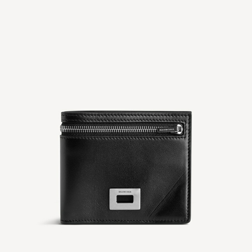 バレンシアガ BALENCIAGA メンズ RODEO 真四角 フォールデッドウォレット 金入れ【黒いこと 】【貨物輸送無料】【定め事品】