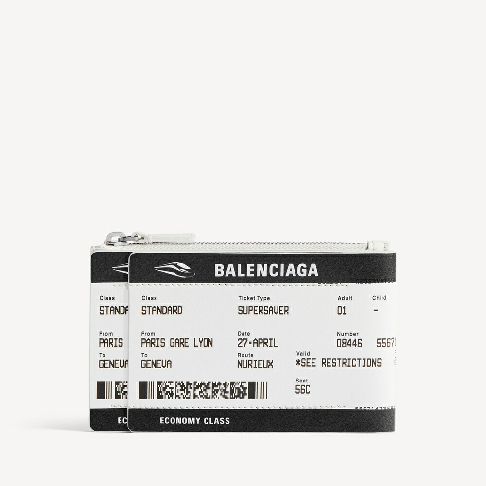 バレンシアガ BALENCIAGA メンズ PASSPORT ボーディングパス ロング 硬貨\u0026歌留多保持者【黒いこと/白いこと 】【貨物輸送無料】【置き目品】