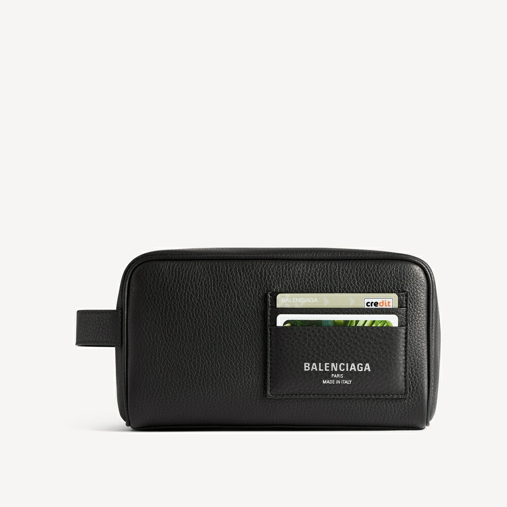 バレンシアガ BALENCIAGA メンズ CREDIT トイレタリーポーチ【黒いこと 】【貨物輸送無料】【定め事品】