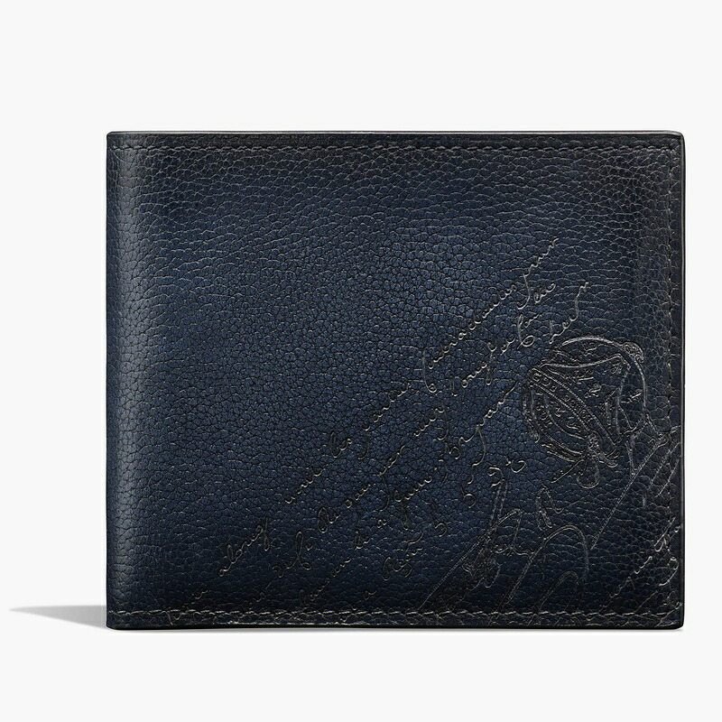 ベルルッティ Berluti マコレ スクリットレザー コンパクトウォレット 財布【indigo denim 】【送料無料】【正規品】｜ブランドバッグ・雑貨CELEBRITY