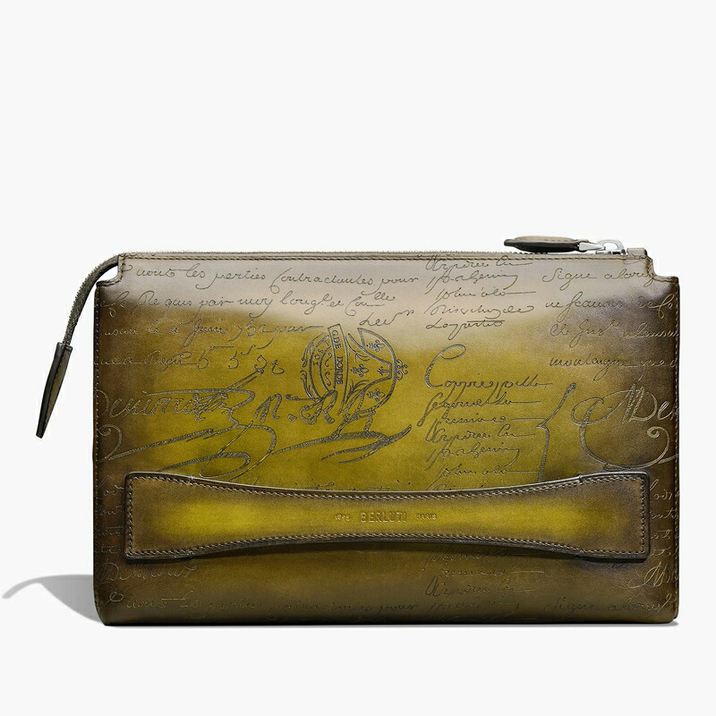 ベルルッティ Berluti テルシオ なめし革 オールインワン【jungle green 】【貨物輸送無料】【定まり品】
