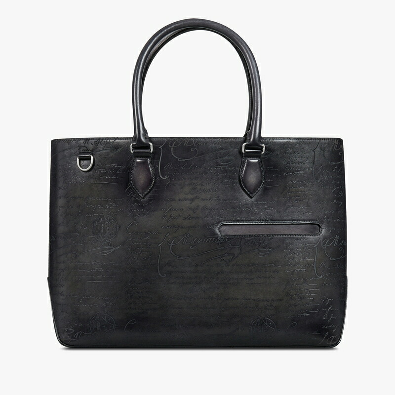 ベルルッティ Berluti トゥジュール スクリットレザー トートバッグ【nero grigio 】【貨物輸送無料】【定め事品】