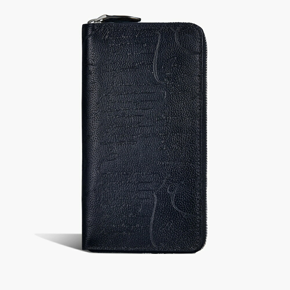 ベルルッティ Berluti イタウバ スクリットレザー ロング ジップウォレット 財布【indigo denim 】【送料無料】【正規品】