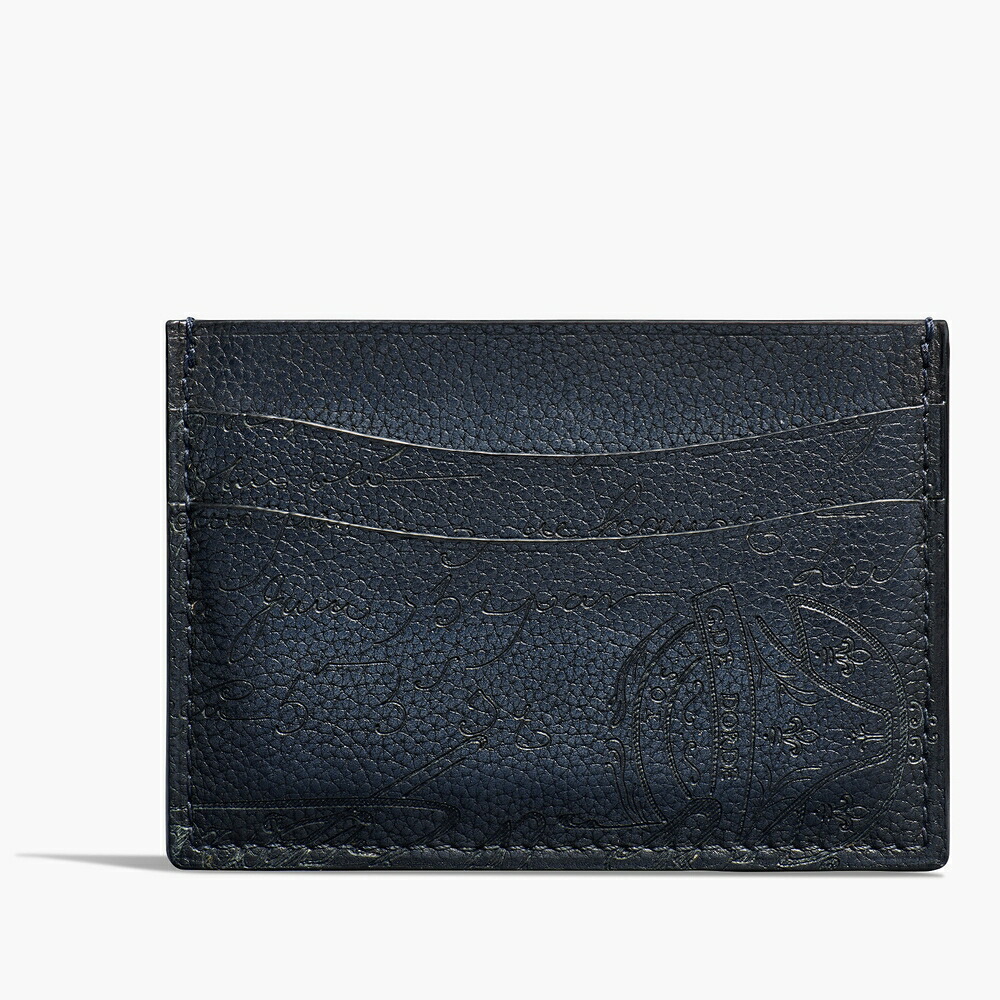 ベルルッティ Berluti バンブー スクリットレザー カードホルダー【indigo denim 】【送料無料】【正規品】