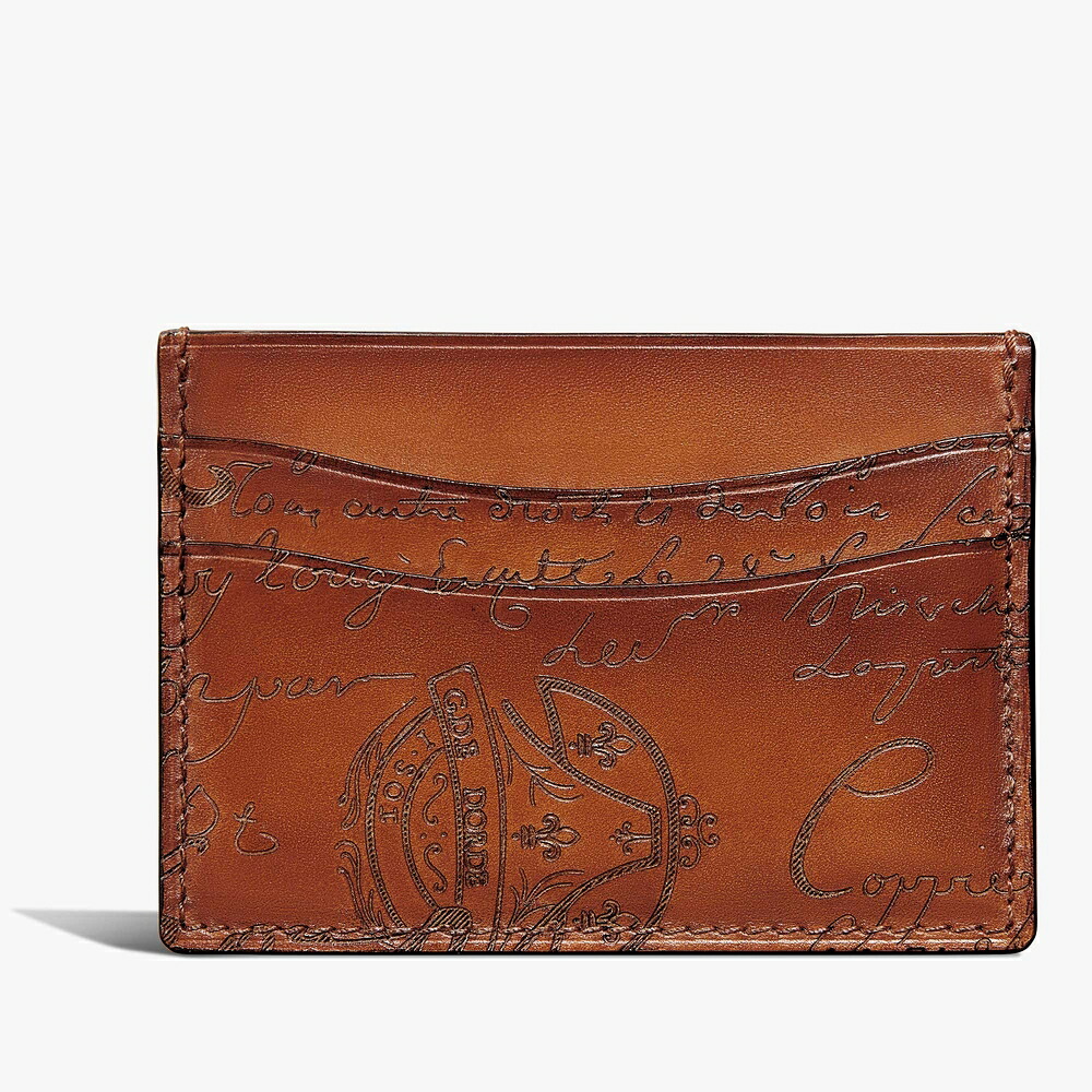 ベルルッティ Berluti バンブー ネオ スクリットレザーカードホルダー【arancio vermiglio 】【貨物輸送無料】【定め事品】