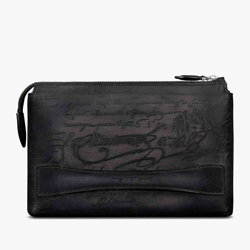 ベルルッティ Berluti テルシオ なめし革 オールインワン【nero grigio 】【貨物輸送無料】【定め事品】