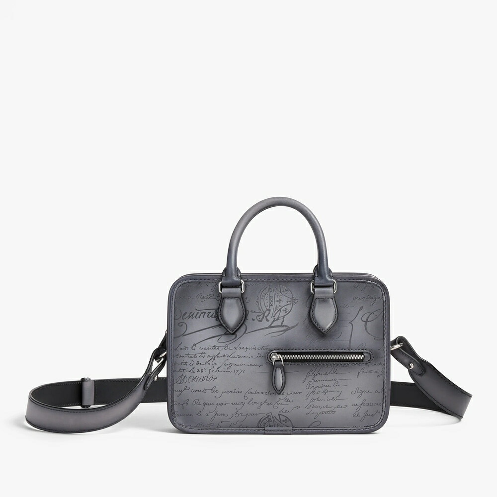 ベルルッティ Berluti アンワット秒 ガリバー スクリットレザー ブリーフ容れもの【light aluminio 】【貨物輸送無料】【定め事品】