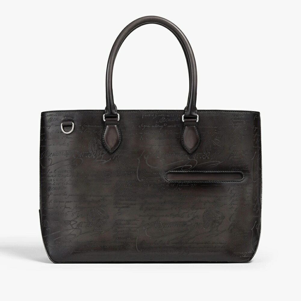 ベルルッティ Berluti トゥジュール スクリットレザー トートバッグ【nero grigio 】【貨物輸送無料】【定め事品】