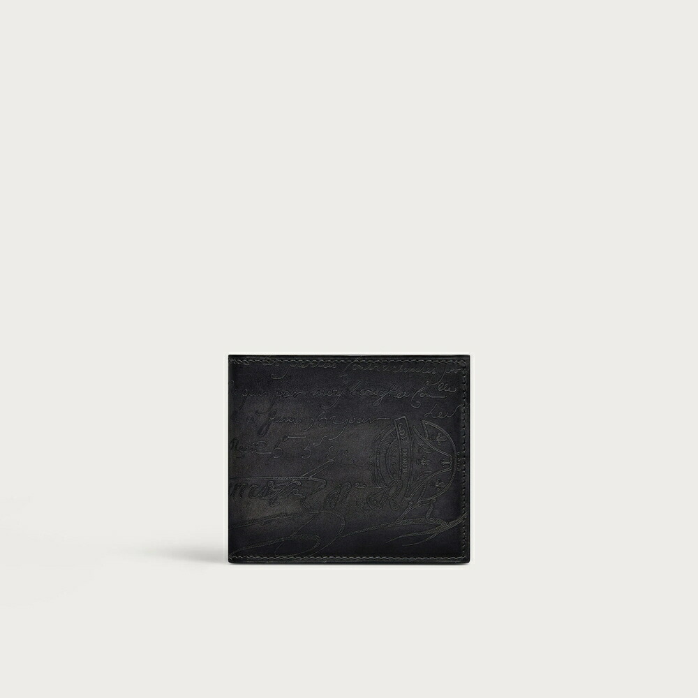 ベルルッティ Berluti マコレ 下げ翼 コンパクトウォレット 金入れ【nero grigio 】【貨物輸送無料】【定め事品】
