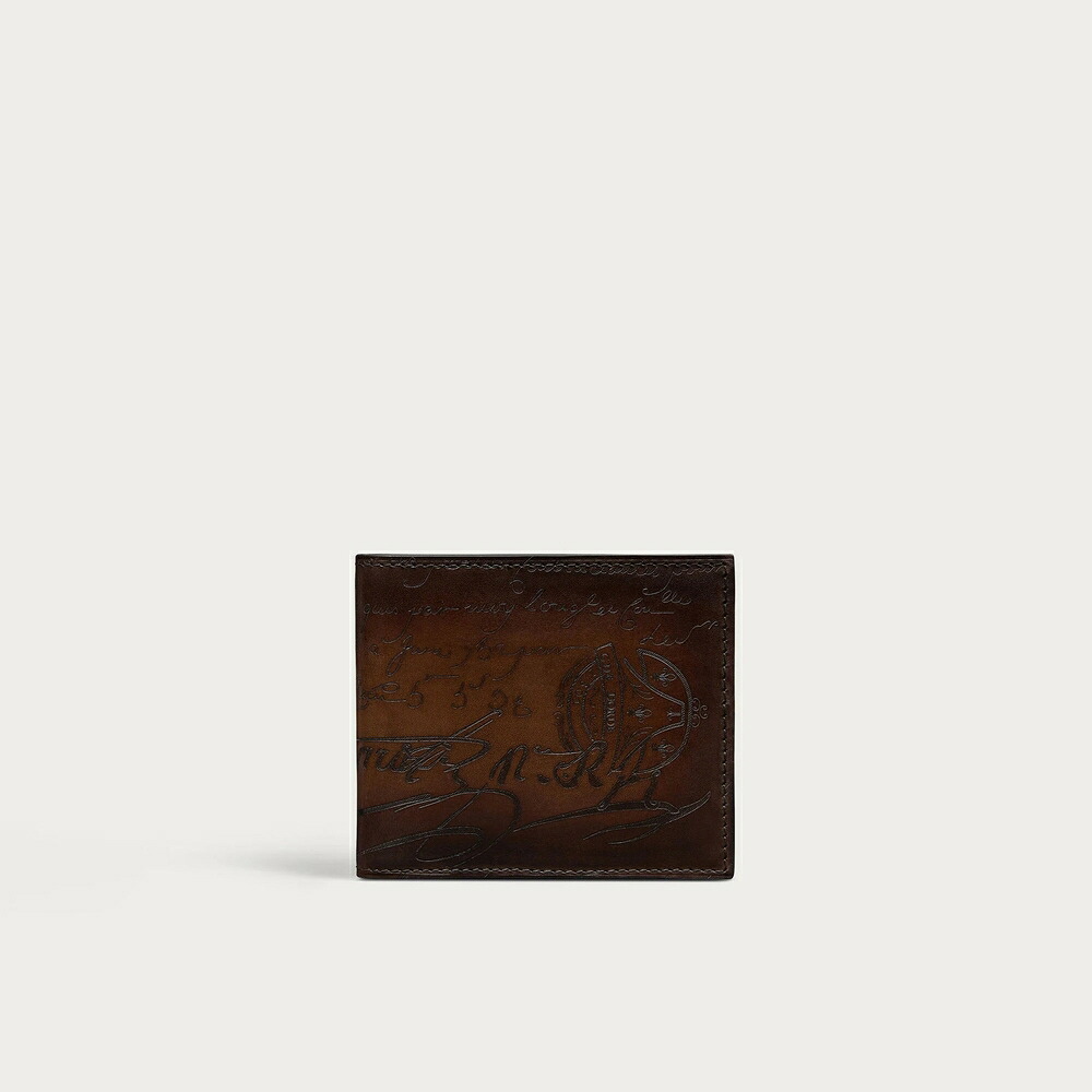 ベルルッティ Berluti マコレ 下げ翼 コンパクトウォレット 金入れ【cacao intenso 】【貨物輸送無料】【定め事品】
