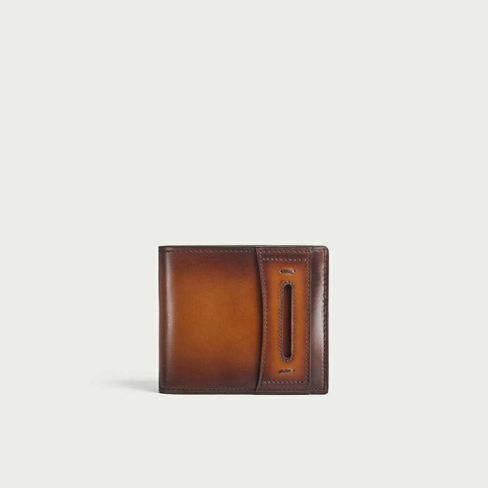 ベルルッティ Berluti マコレ か細い アンディ 下げ翼 コンパクトウォレット 金入れ【cacao intenso 】【貨物輸送無料】【定め事品】