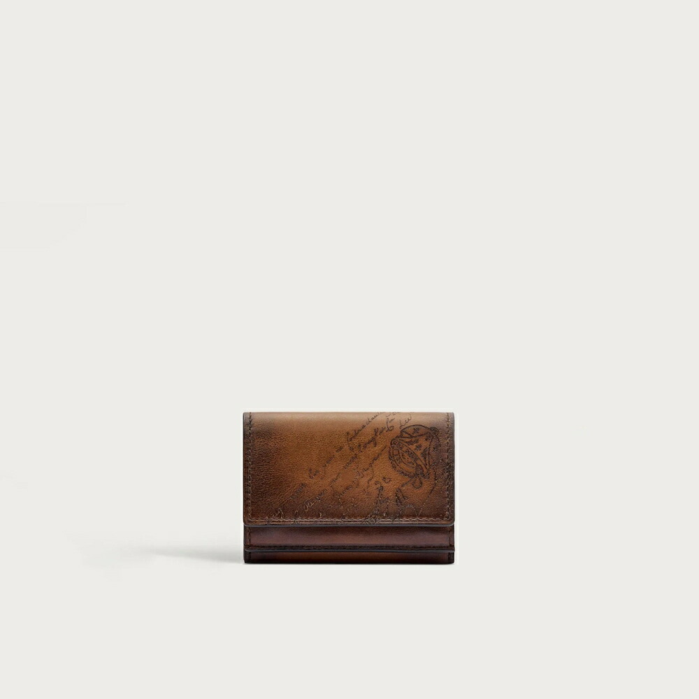 ベルルッティ Berluti アカジュー 下げ翼 コンパクトウォレット 札入れ【cacao intenso 】【貨物輸送無料】【置き目品】