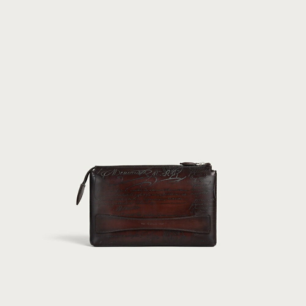 ベルルッティ Berluti テルシオ ジップポーチ【maduro 】【貨物輸送無料】【置き目品】