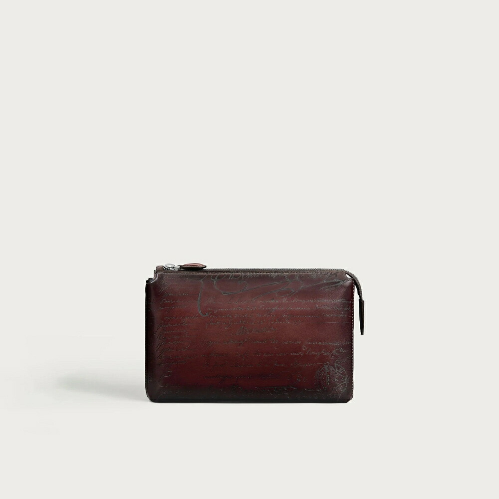 ベルルッティ Berluti テルシオ ジップポーチ【legno bruciato 】【貨物輸送無料】【置き目品】