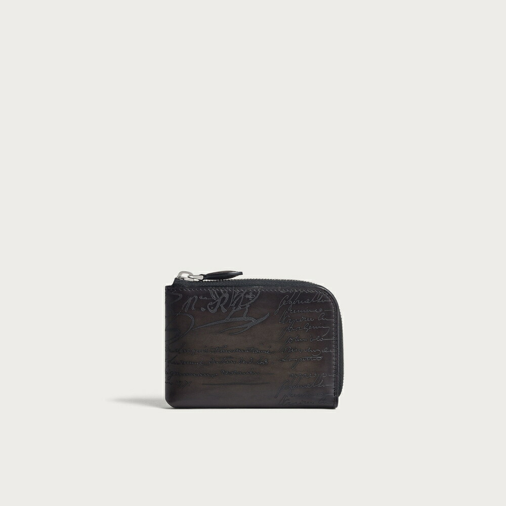 ベルルッティ Berluti 山毛欅 先だつもの金入れ【nero grigio 】【貨物輸送無料】【定め事品】