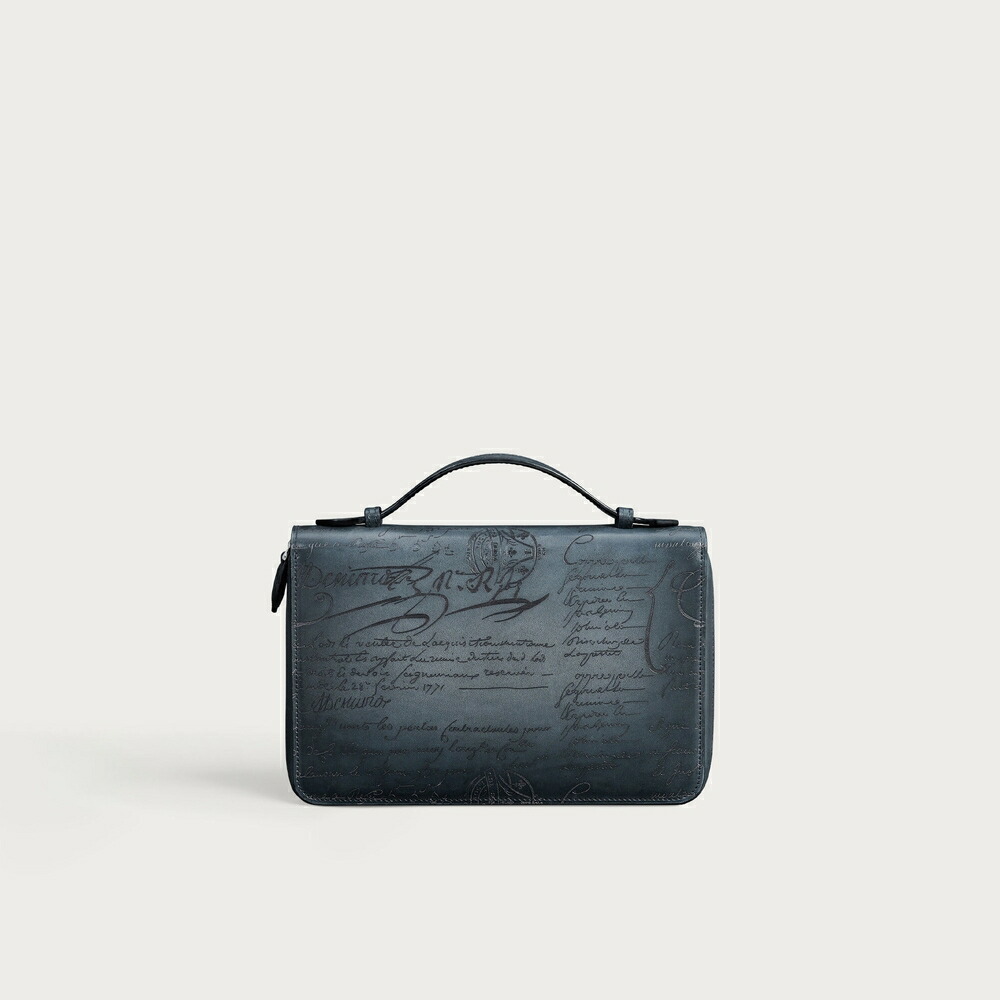 ベルルッティ Berluti イタウバ 広広とした マキシウォレット 銭入れ【blu minerale 】【貨物輸送無料】【定まり品】