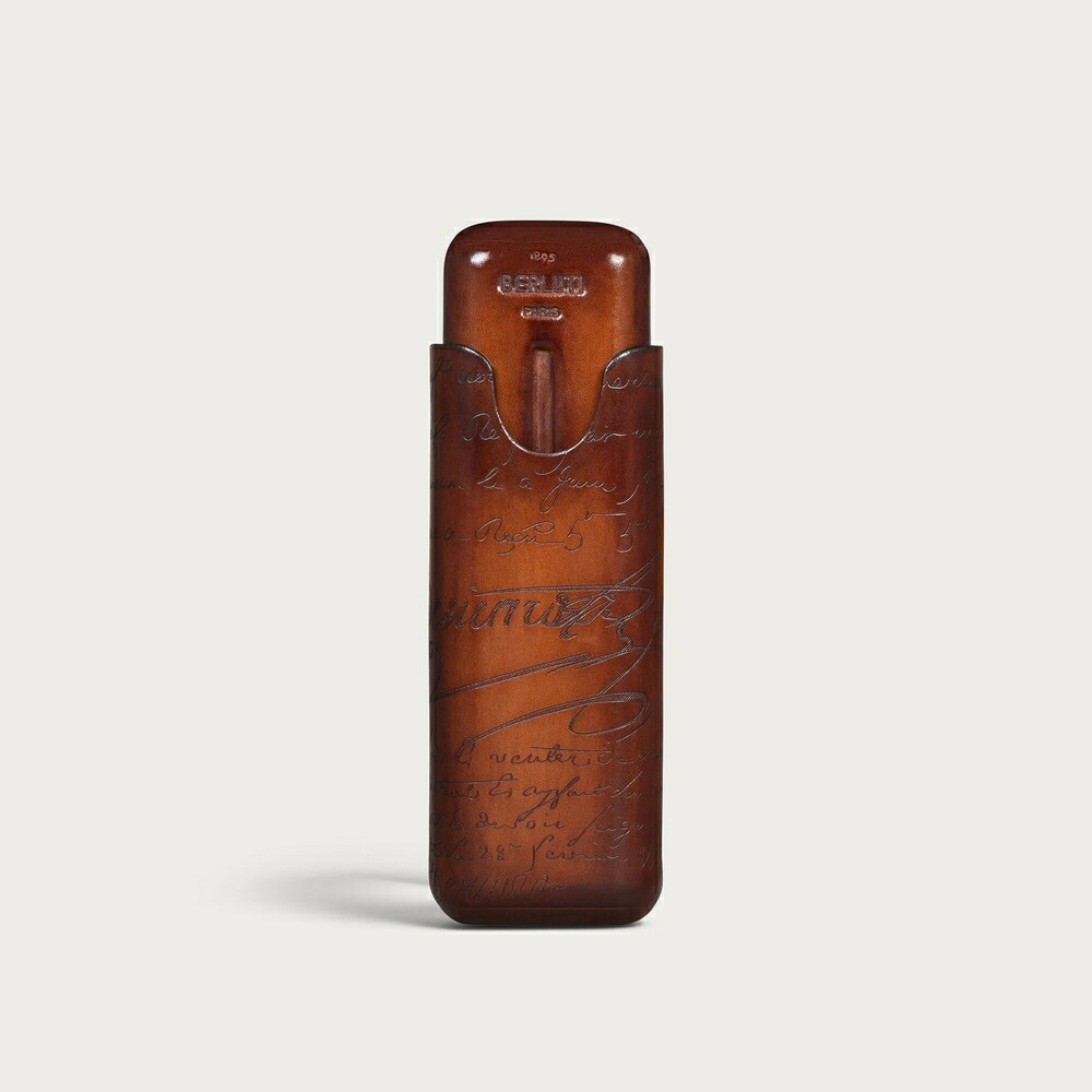 ベルルッティ Berluti 葉巻きタバコ入れもの 2【cacao intenso 】【貨物輸送無料】【置き目品】