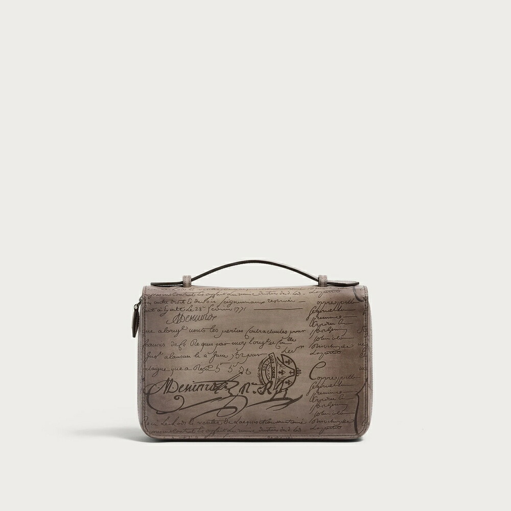 ベルルッティ Berluti イタウバ 広広とした マキシウォレット 札入れ【gris 】【貨物輸送無料】【置き目品】
