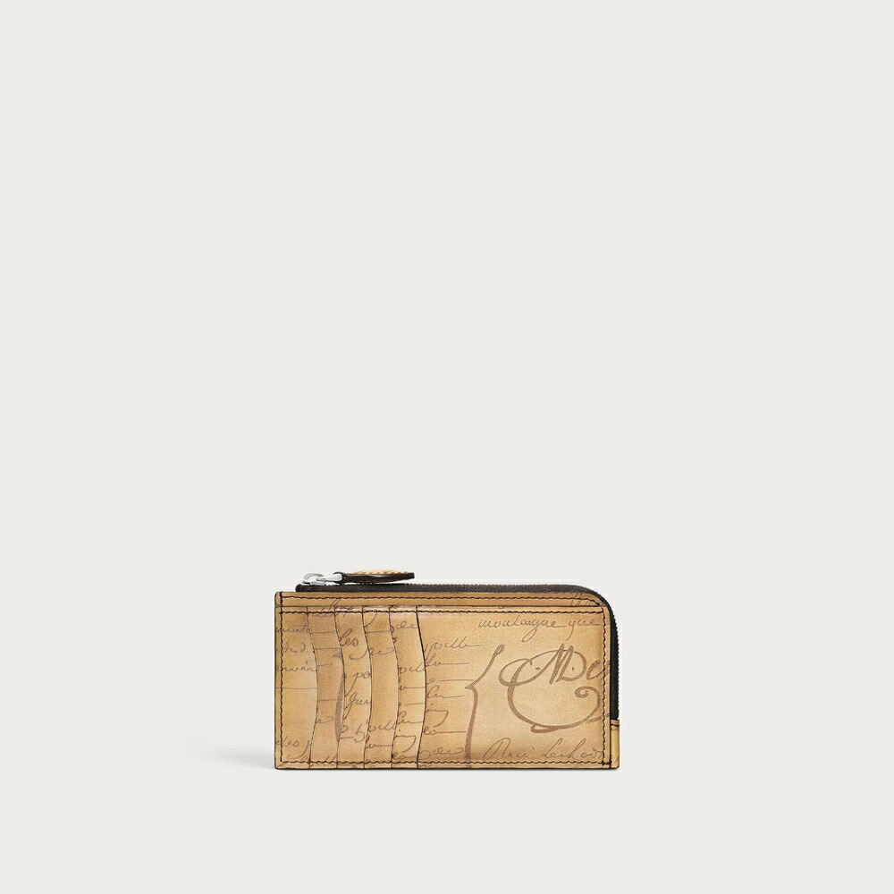 ベルルッティ Berluti 中核グループ マキシ ジップ 歌留多保持者【miraggio 】【貨物輸送無料】【置き目品】