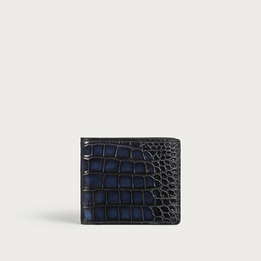 ベルルッティ Berluti マコレ フラップ コンパクトウォレット 財布【nero blu 】【送料無料】【正規品】