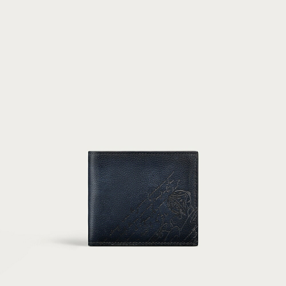 ベルルッティ Berluti マコレ 下げ翼 コンパクトウォレット 銭入れ【indigo denim 】【貨物輸送無料】【定まり品】
