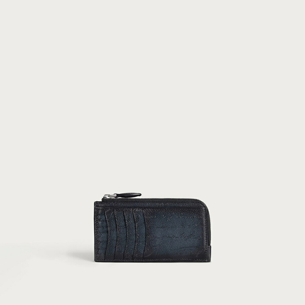 ベルルッティ Berluti コア マキシ ジップ カードホルダー【indigo denim 】【送料無料】【正規品】