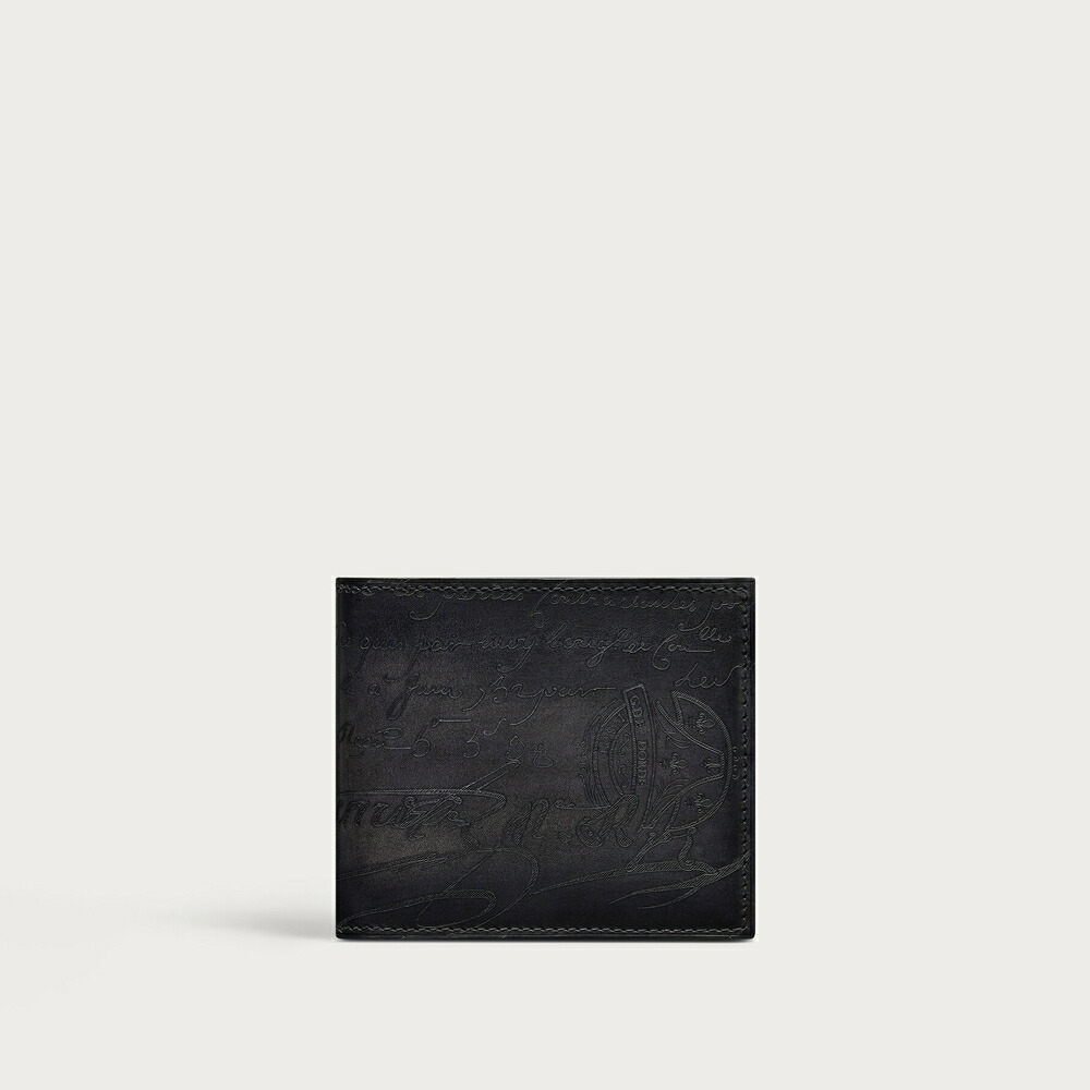 ベルルッティ Berluti マコレ 下げ翼 コンパクトウォレット 銭入れ【nero grigio 】【貨物輸送無料】【定まり品】